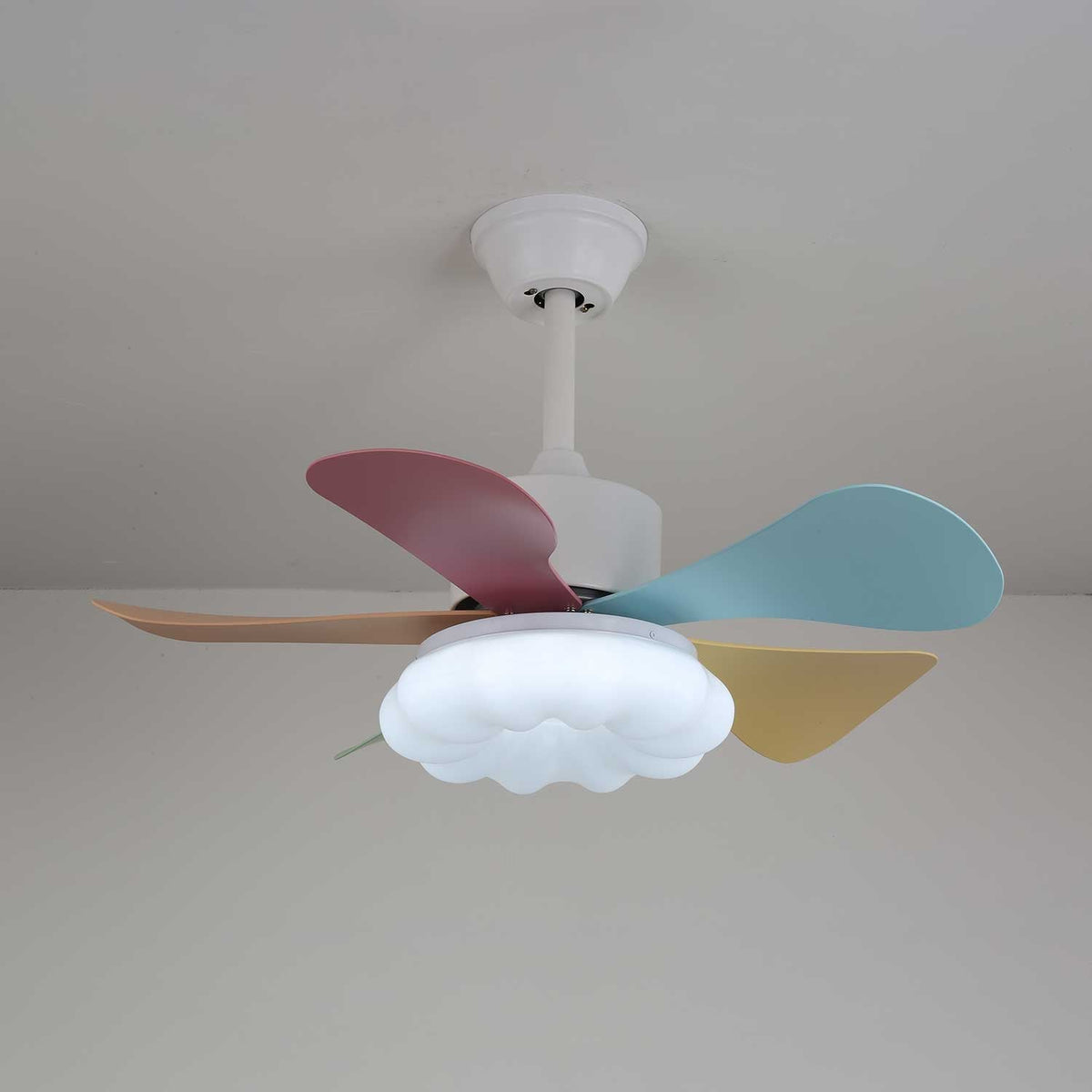 Celoia bunte Glas-Deckenventilator mit Beleuchtung
