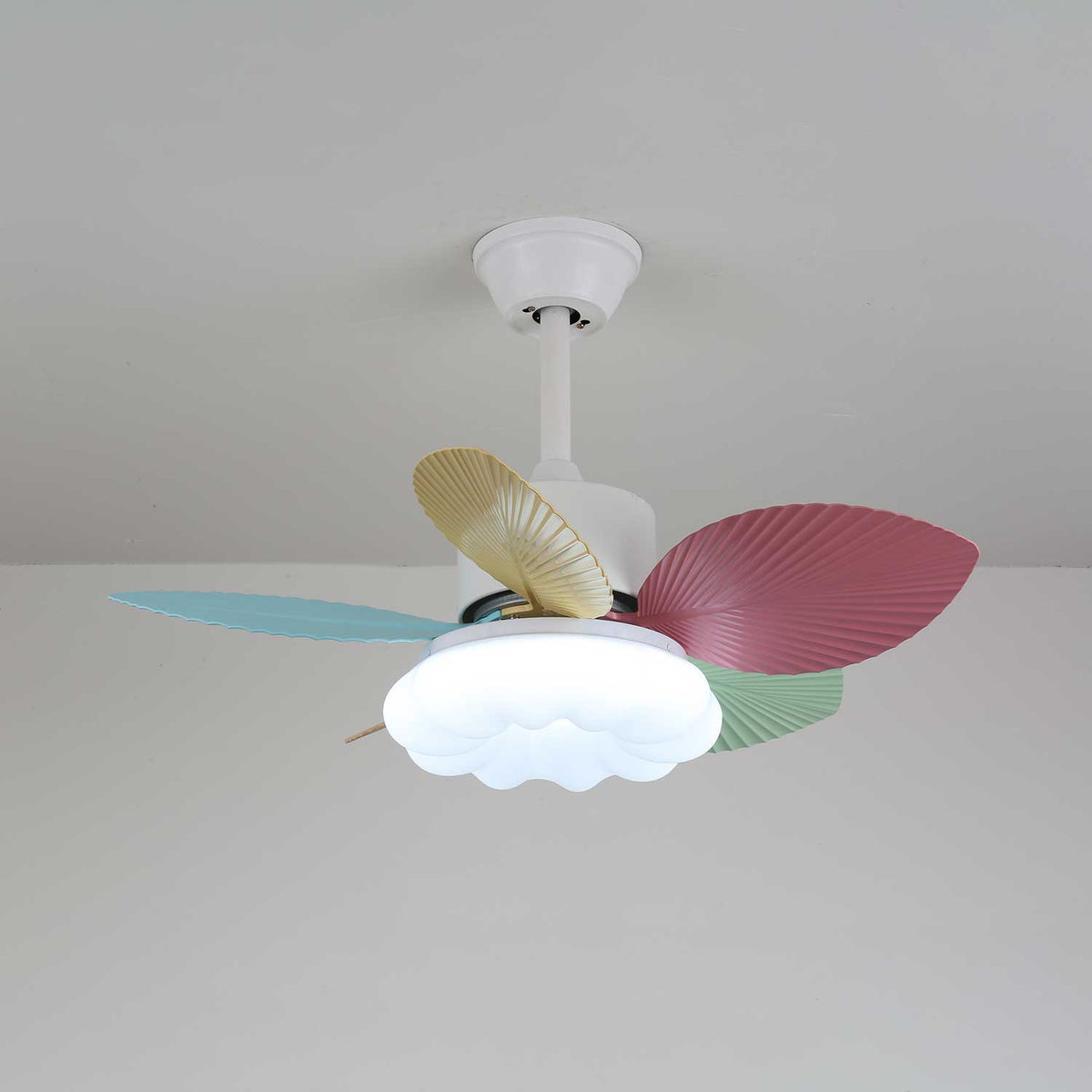 Celoia bunte Glas-Deckenventilator mit Beleuchtung