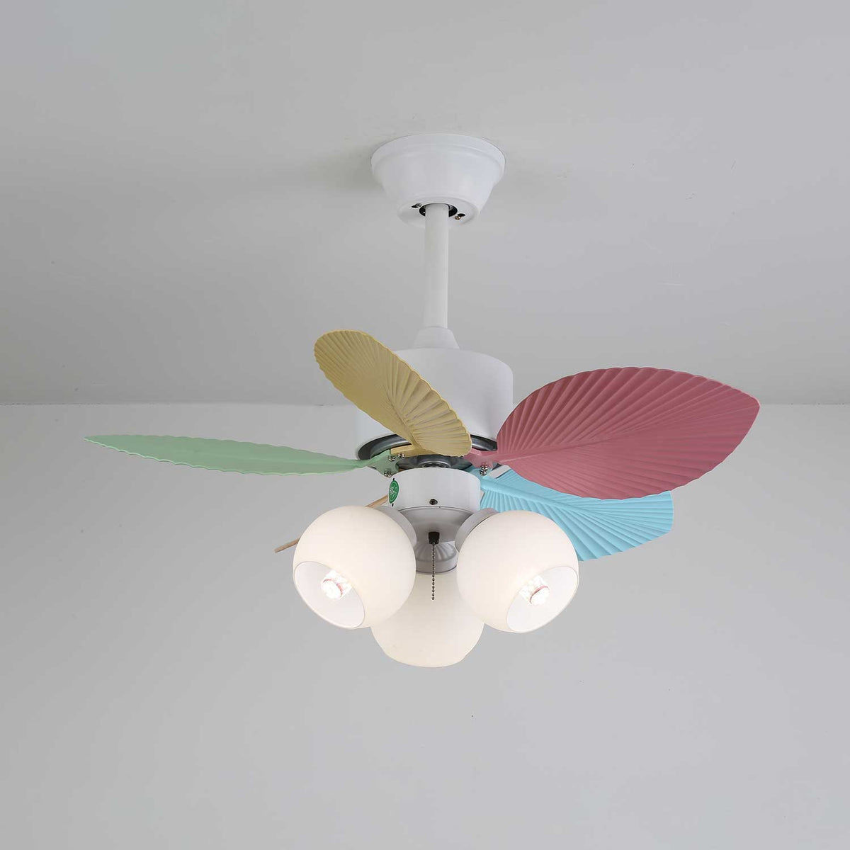 Celoia bunte Glas-Deckenventilator mit Beleuchtung