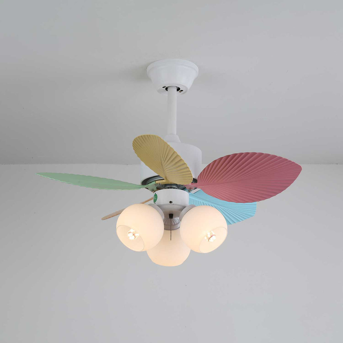 Celoia bunte Glas-Deckenventilator mit Beleuchtung