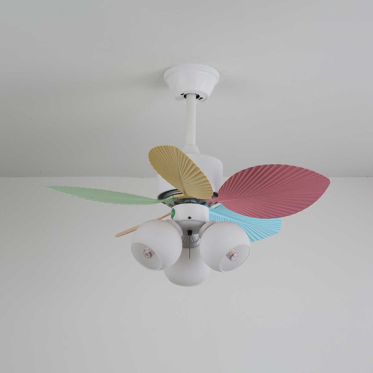 Celoia bunte Glas-Deckenventilator mit Beleuchtung