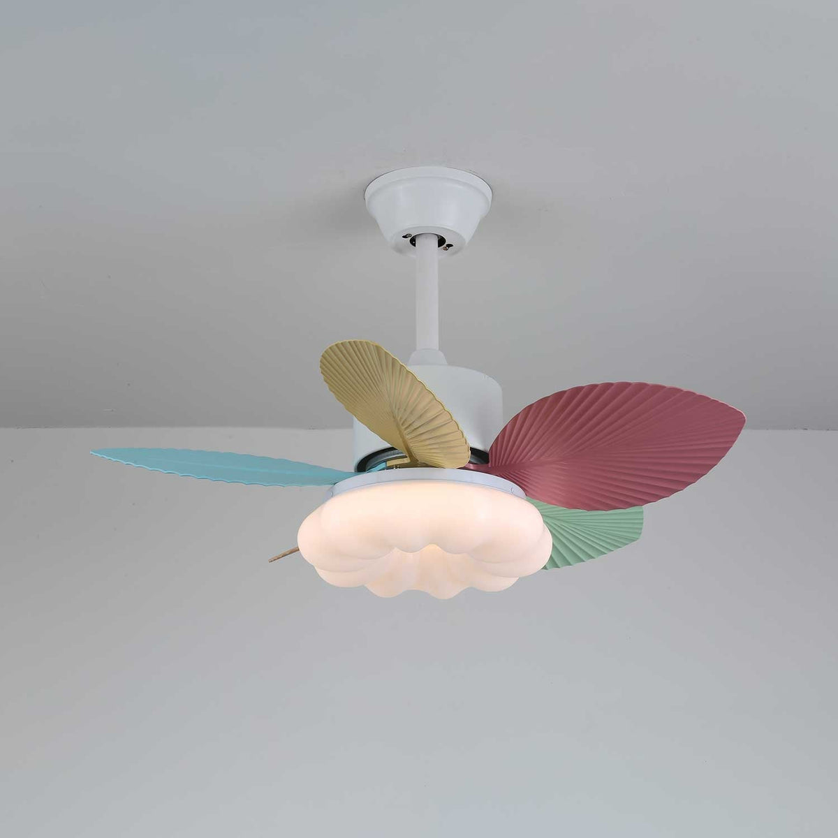 Celoia bunte Glas-Deckenventilator mit Beleuchtung