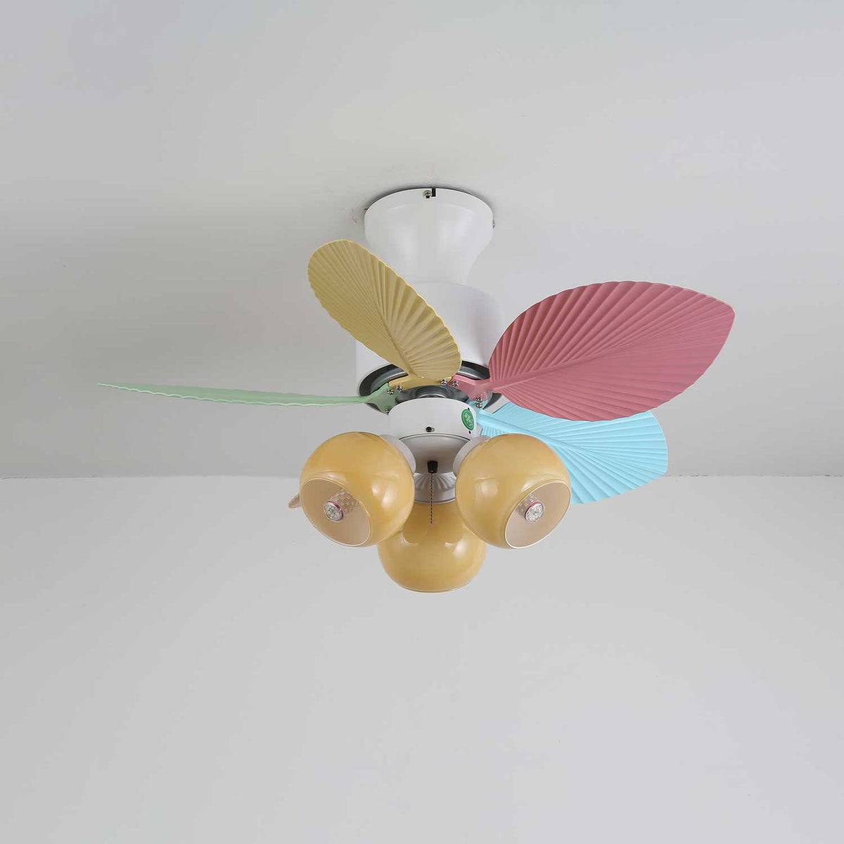 Celoia bunte Glas-Deckenventilator mit Beleuchtung