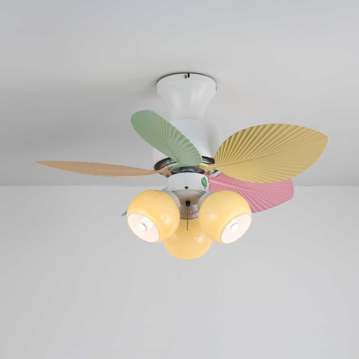 Celoia bunte Glas-Deckenventilator mit Beleuchtung