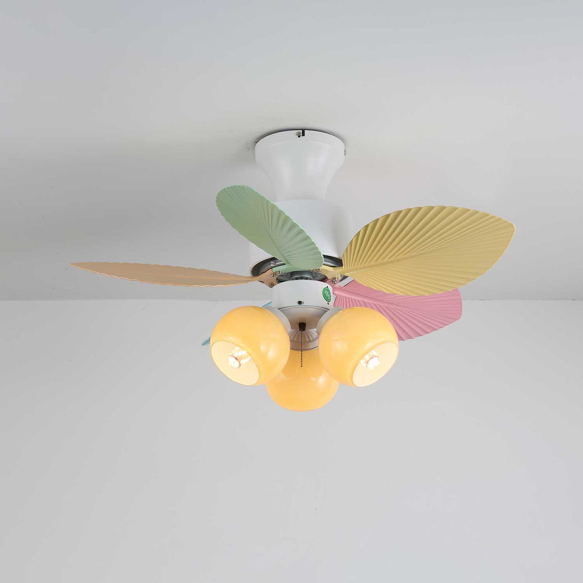 Celoia bunte Glas-Deckenventilator mit Beleuchtung