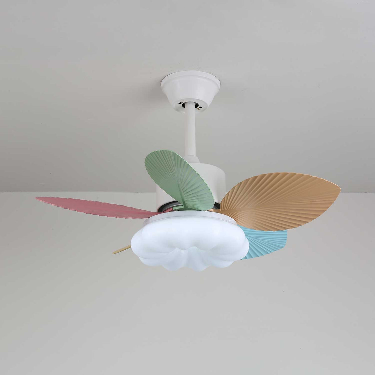 Celoia bunte Glas-Deckenventilator mit Beleuchtung