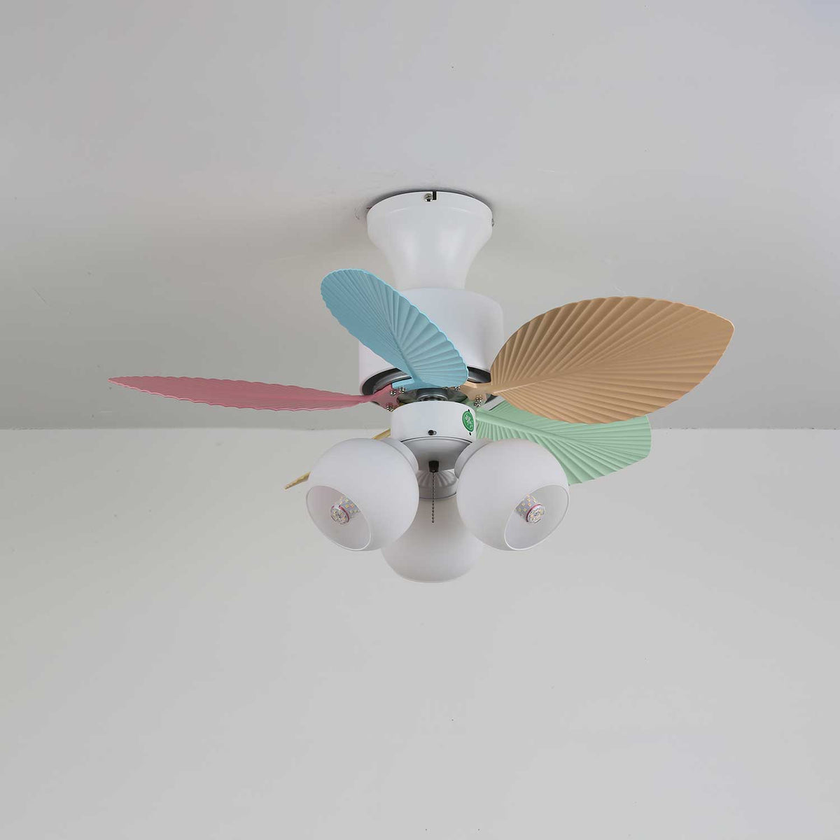 Celoia bunte Glas-Deckenventilator mit Beleuchtung