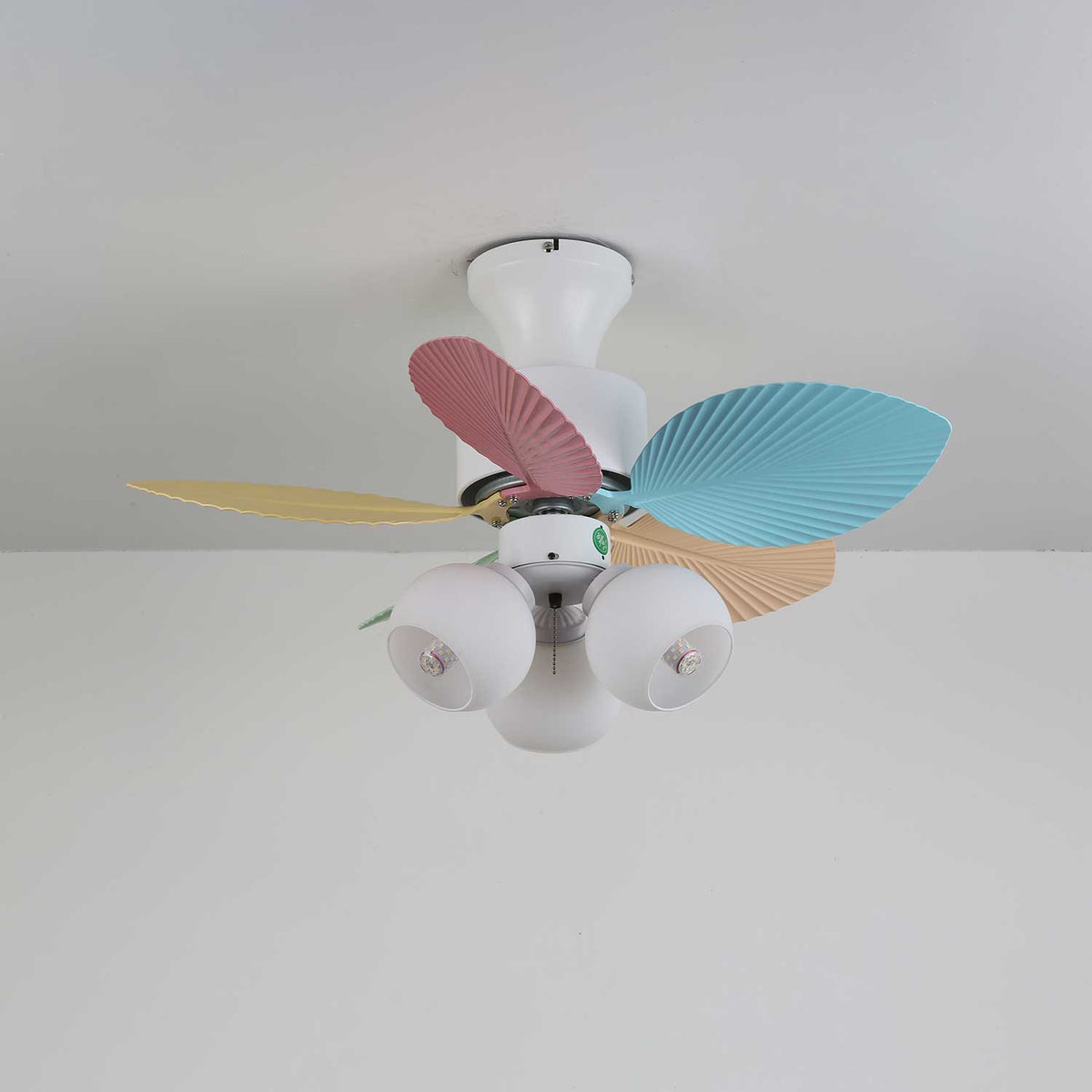 Celoia bunte Glas-Deckenventilator mit Beleuchtung