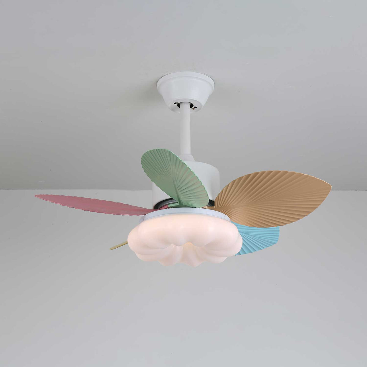 Celoia bunte Glas-Deckenventilator mit Beleuchtung