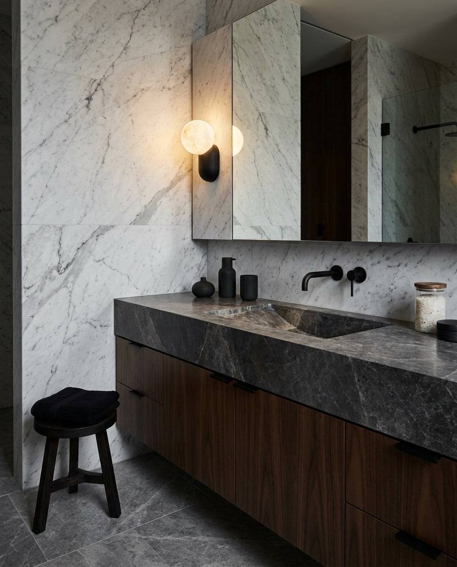Keststone Alabaster-Wandleuchte