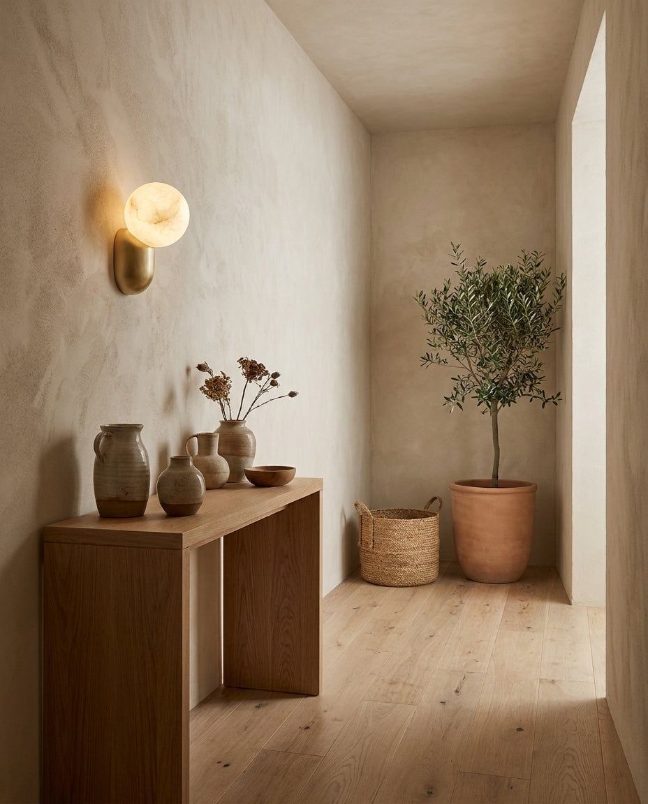 Keststone Alabaster-Wandleuchte