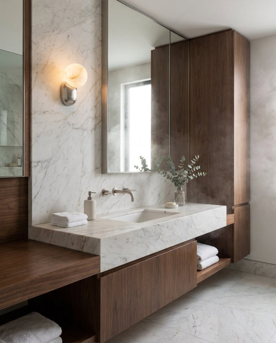 Keststone Alabaster-Wandleuchte