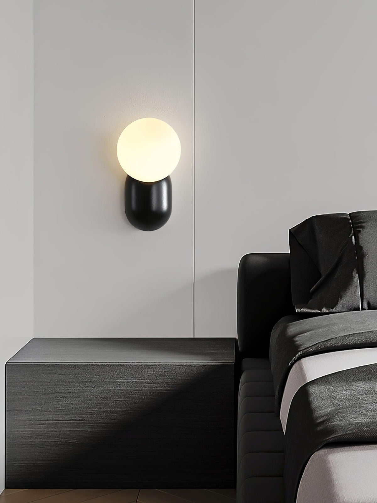 Nelo Minimalistische Wandleuchte mit Kugelschirm