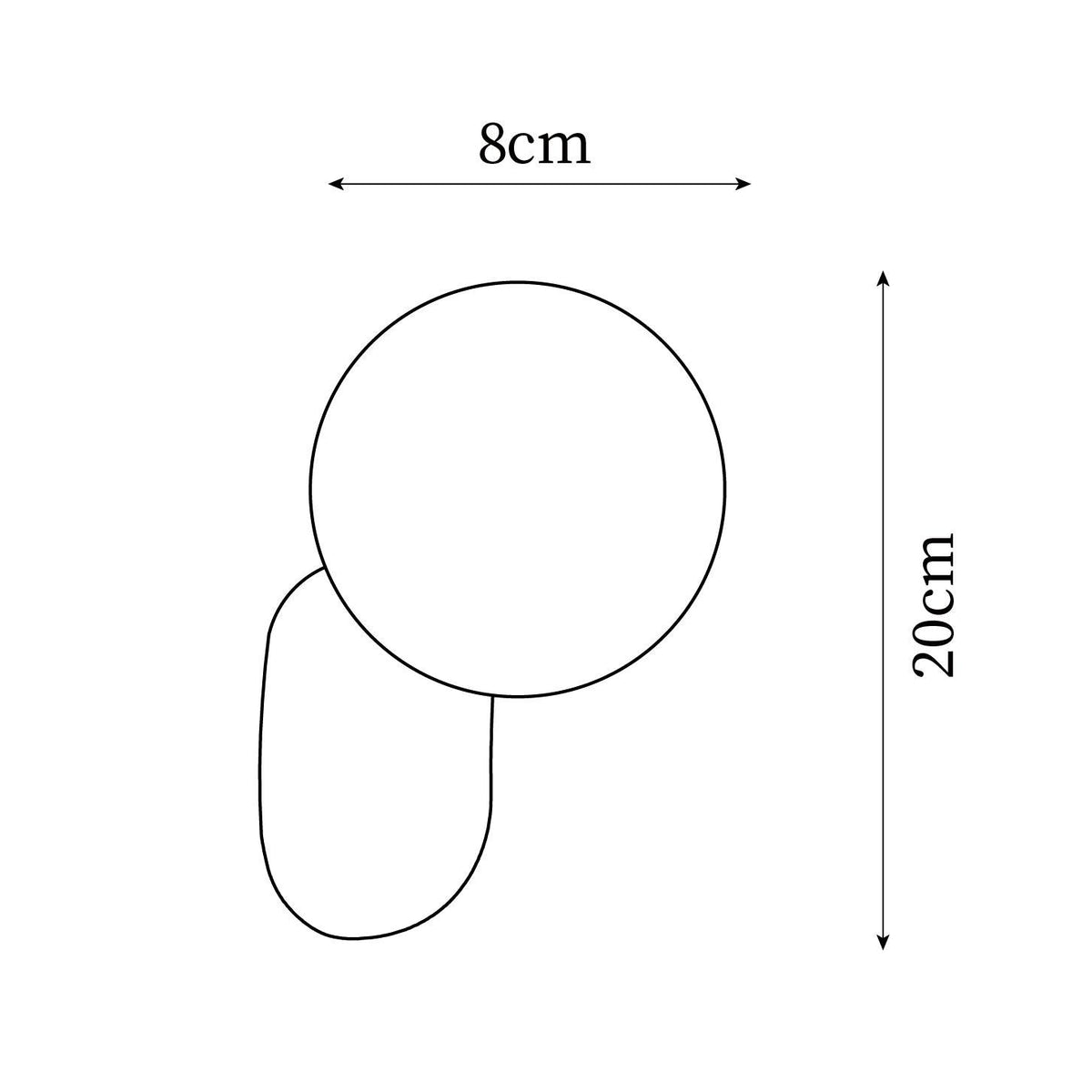 Nelo Minimalistische Wandleuchte mit Kugelschirm