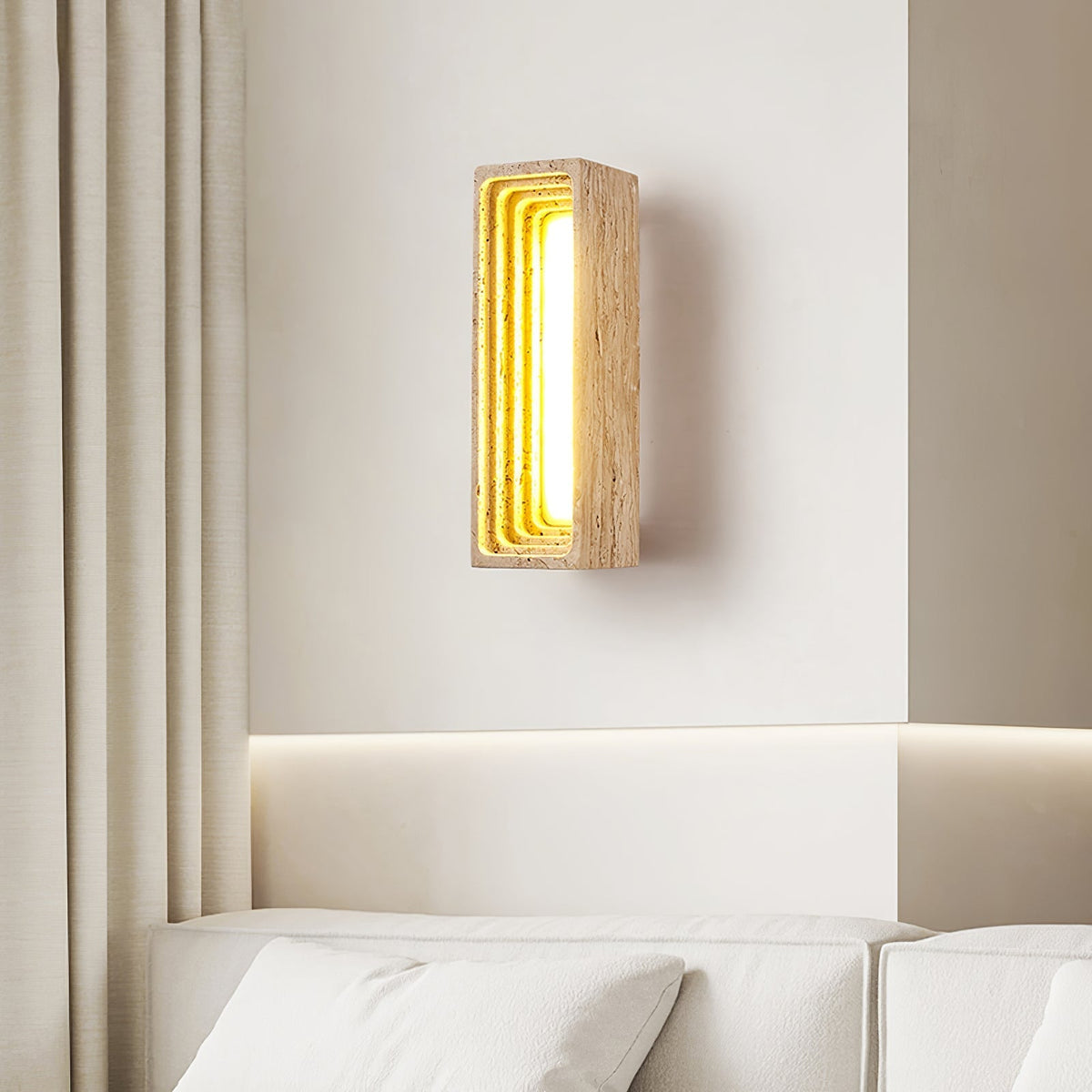 Atheila Travertine-Wandleuchte