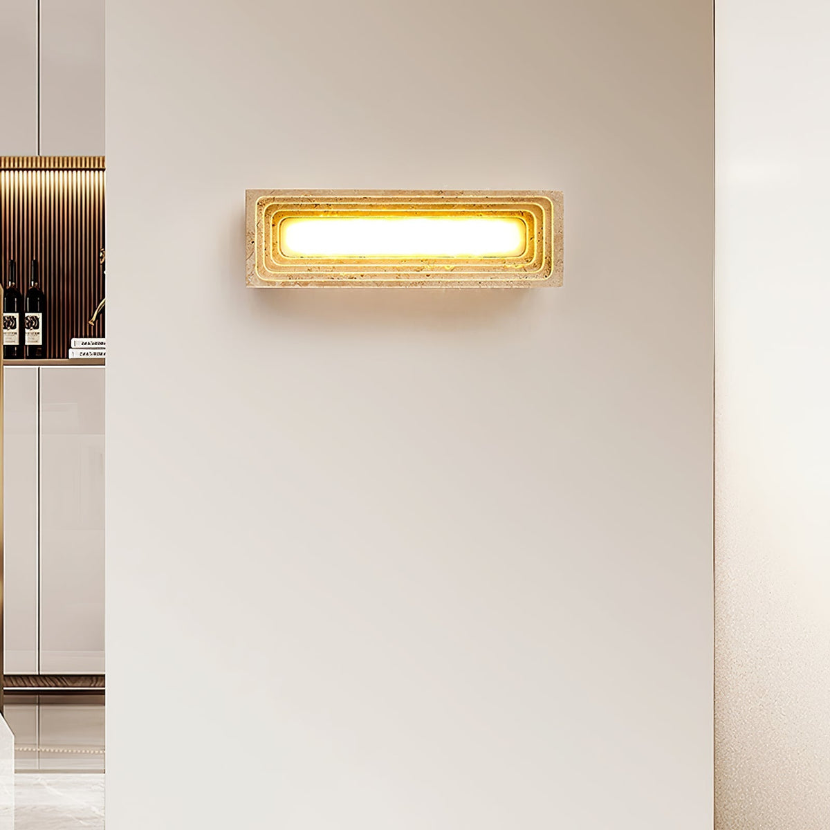 Atheila Travertine-Wandleuchte