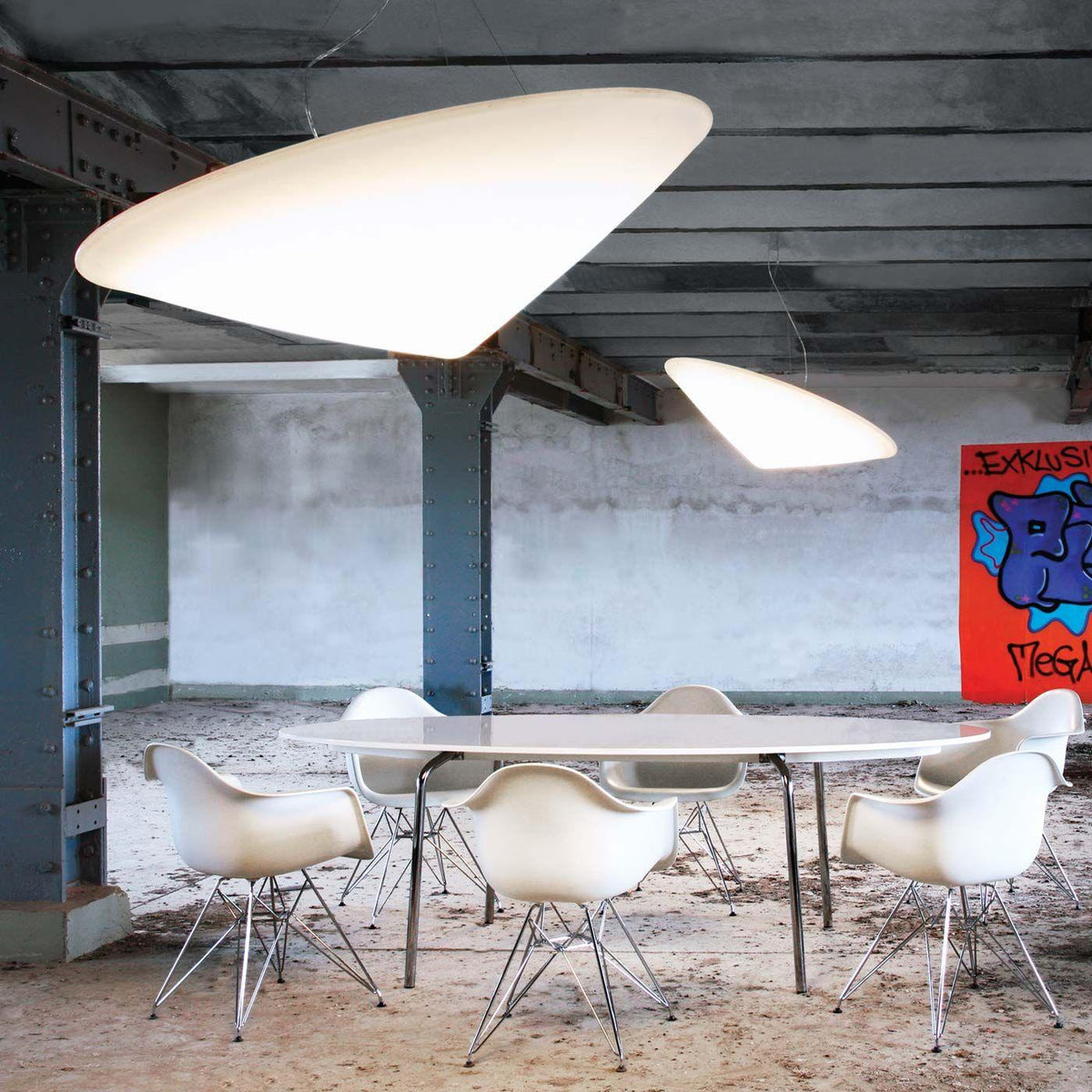 Othian Pendelleuchte Polyethylen geneigter Hut minimalistisch