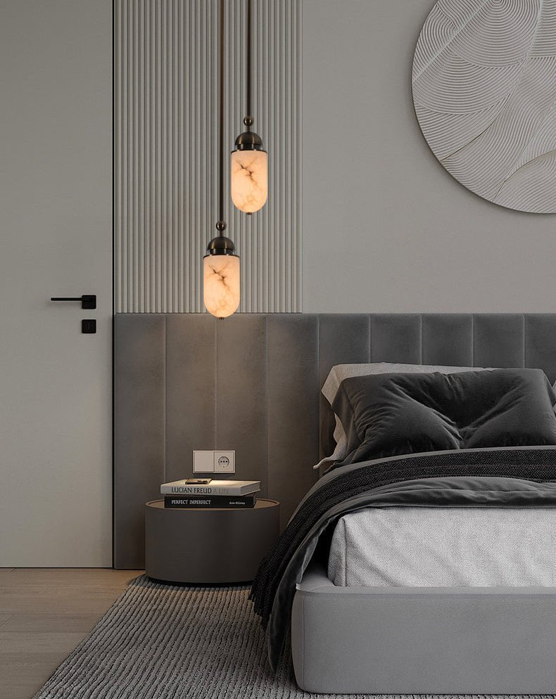 Capsule Alabaster Pendelleuchte
