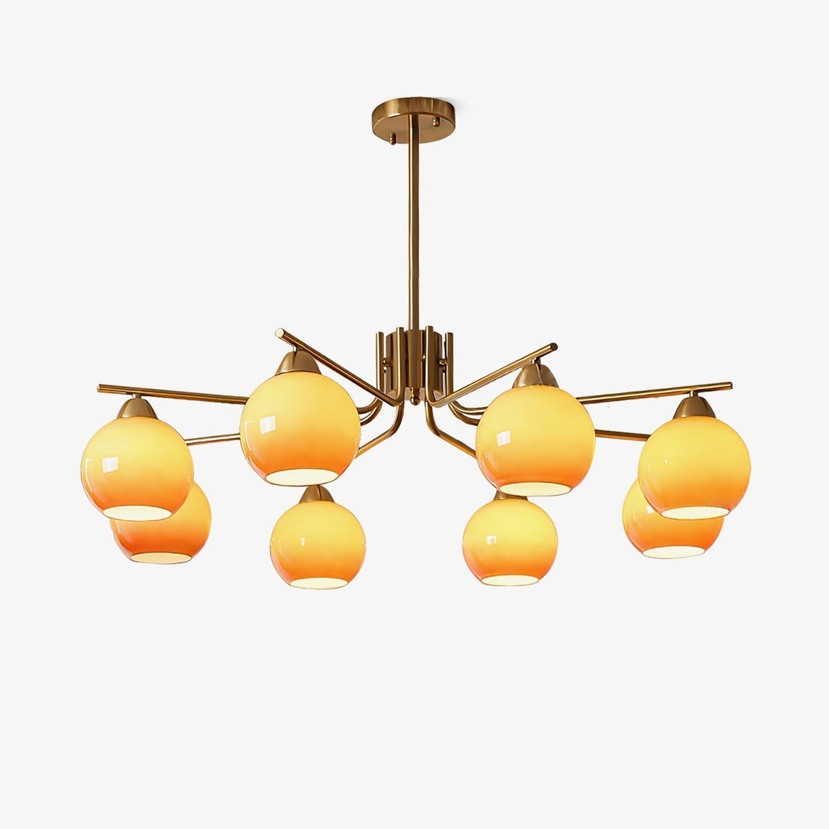 Oriorella Kronleuchter Messing Karameis Kugel Minimalistisch