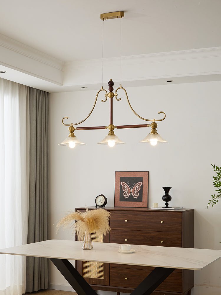 Ivvinisra Elegance Vintage Pendelleuchte aus Holz für das Wohnraum