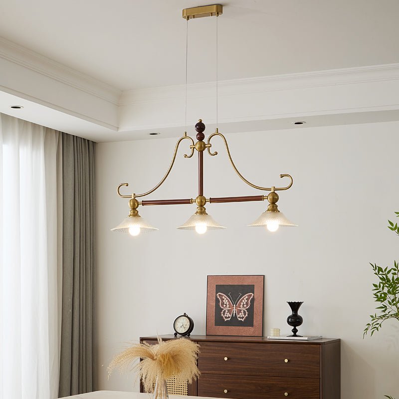 Ivvinisra Elegance Vintage Pendelleuchte aus Holz für das Wohnraum