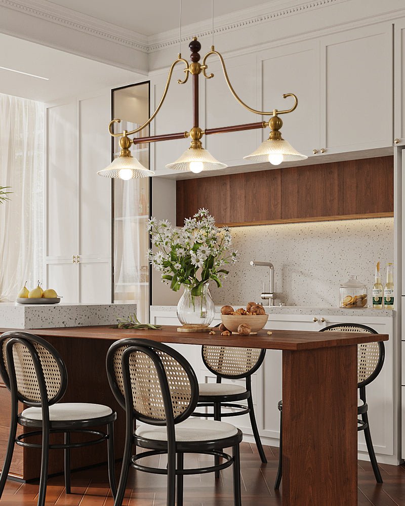 Ivvinisra Elegance Vintage Pendelleuchte aus Holz für das Wohnraum