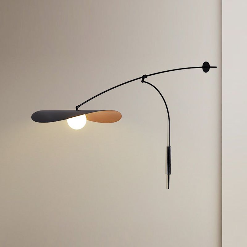 Arisha Antiquität Wandleuchte, Bogen Schwarz/Gold, Schlafzimmer