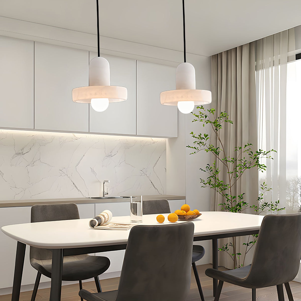 Carrara Pendelleuchte aus Alabaster