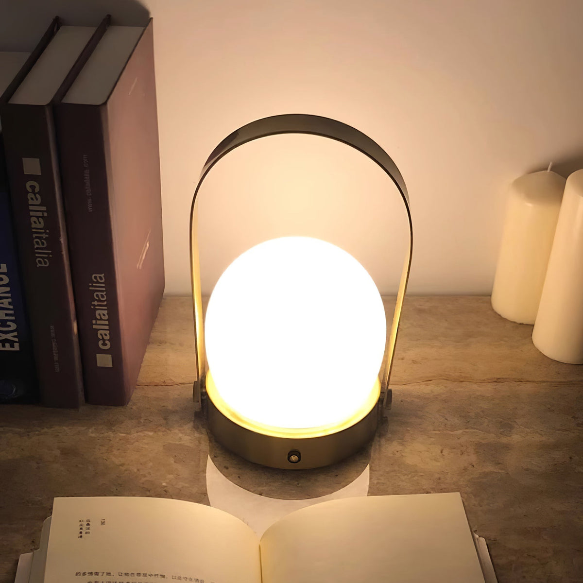 Zenon Glas Minimalistische Tischleuchte
