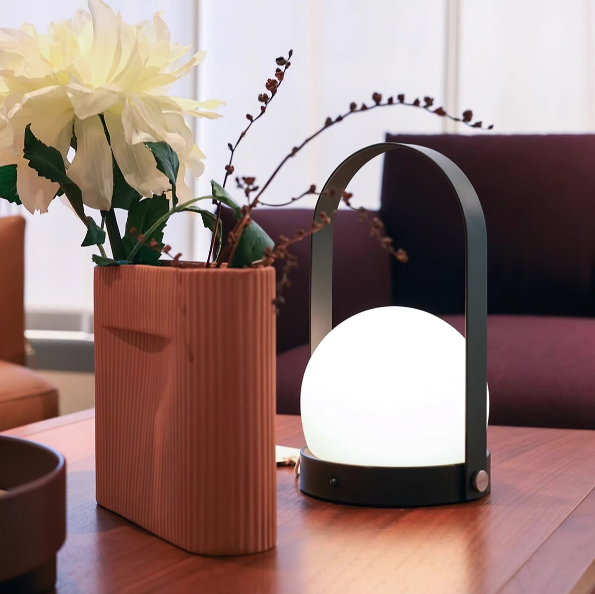 Zenon Glas Minimalistische Tischleuchte