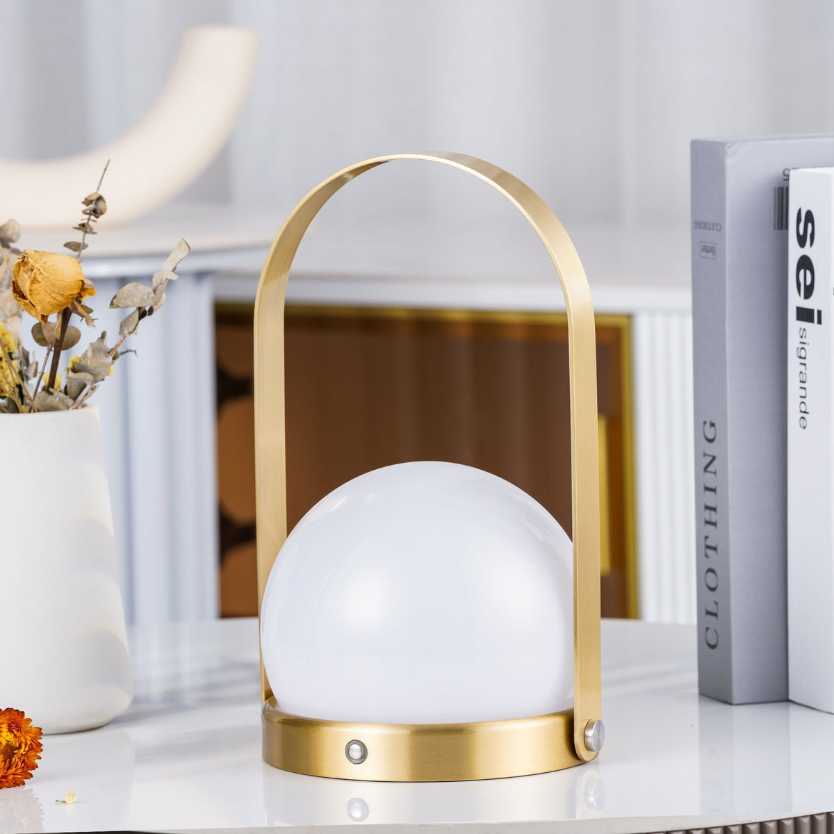 Zenon Glas Minimalistische Tischleuchte