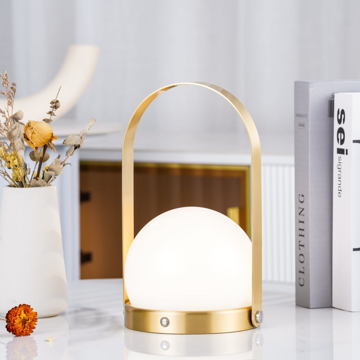 Zenon Glas Minimalistische Tischleuchte