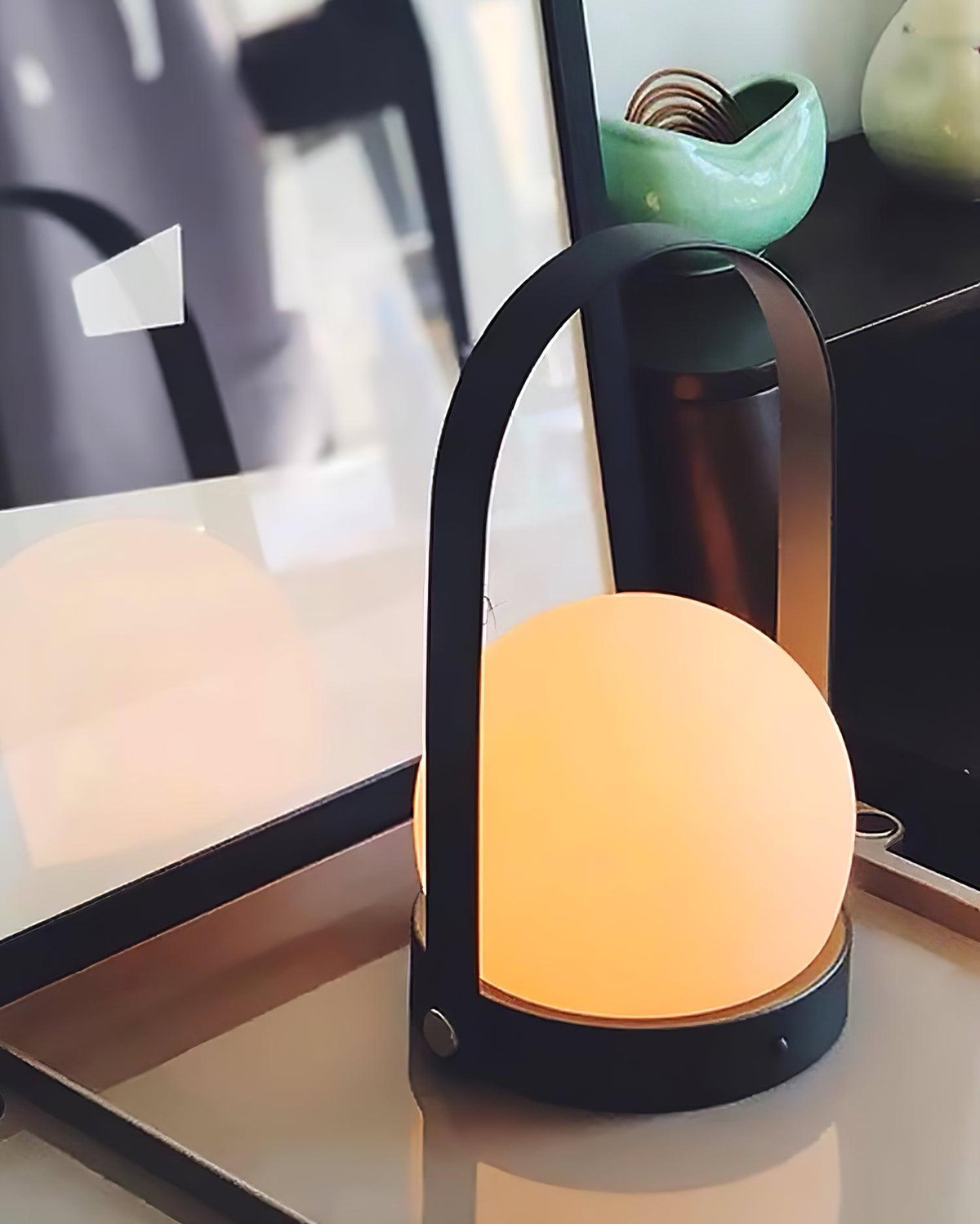 Zenon Glas Minimalistische Tischleuchte