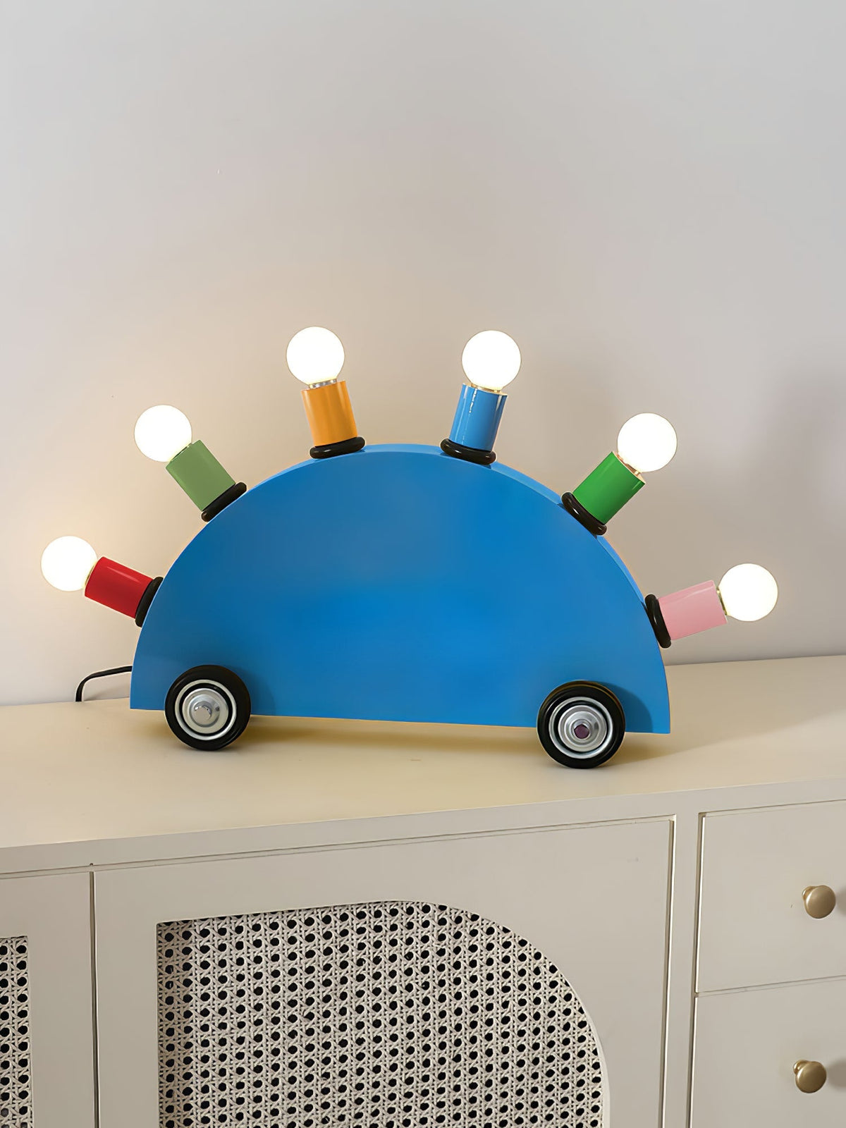 Mirerette Tischleuchte Auto bunt Kinderzimmer