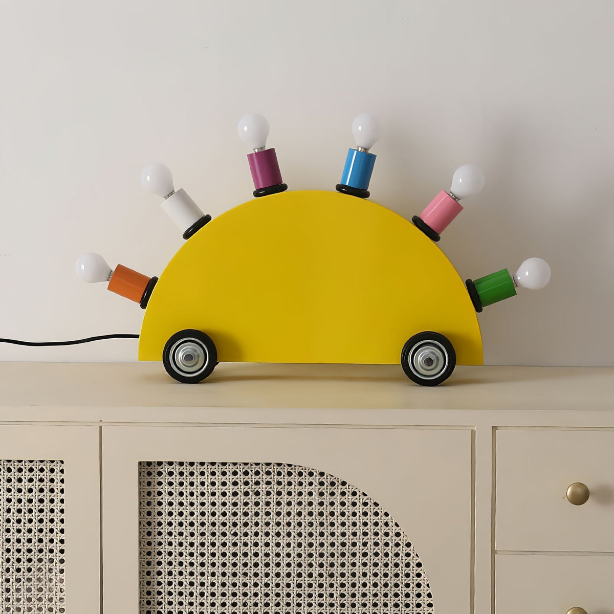 Mirerette Tischleuchte Auto bunt Kinderzimmer