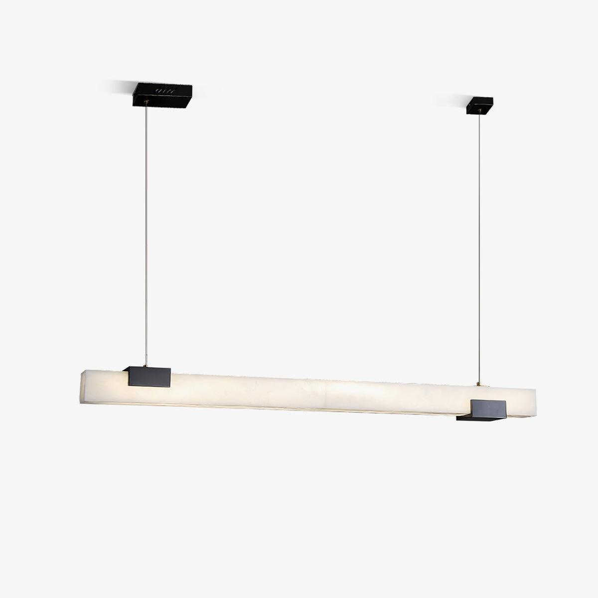 Mivel Minimalistische Alabaster-Pendelleuchte in linearer Form