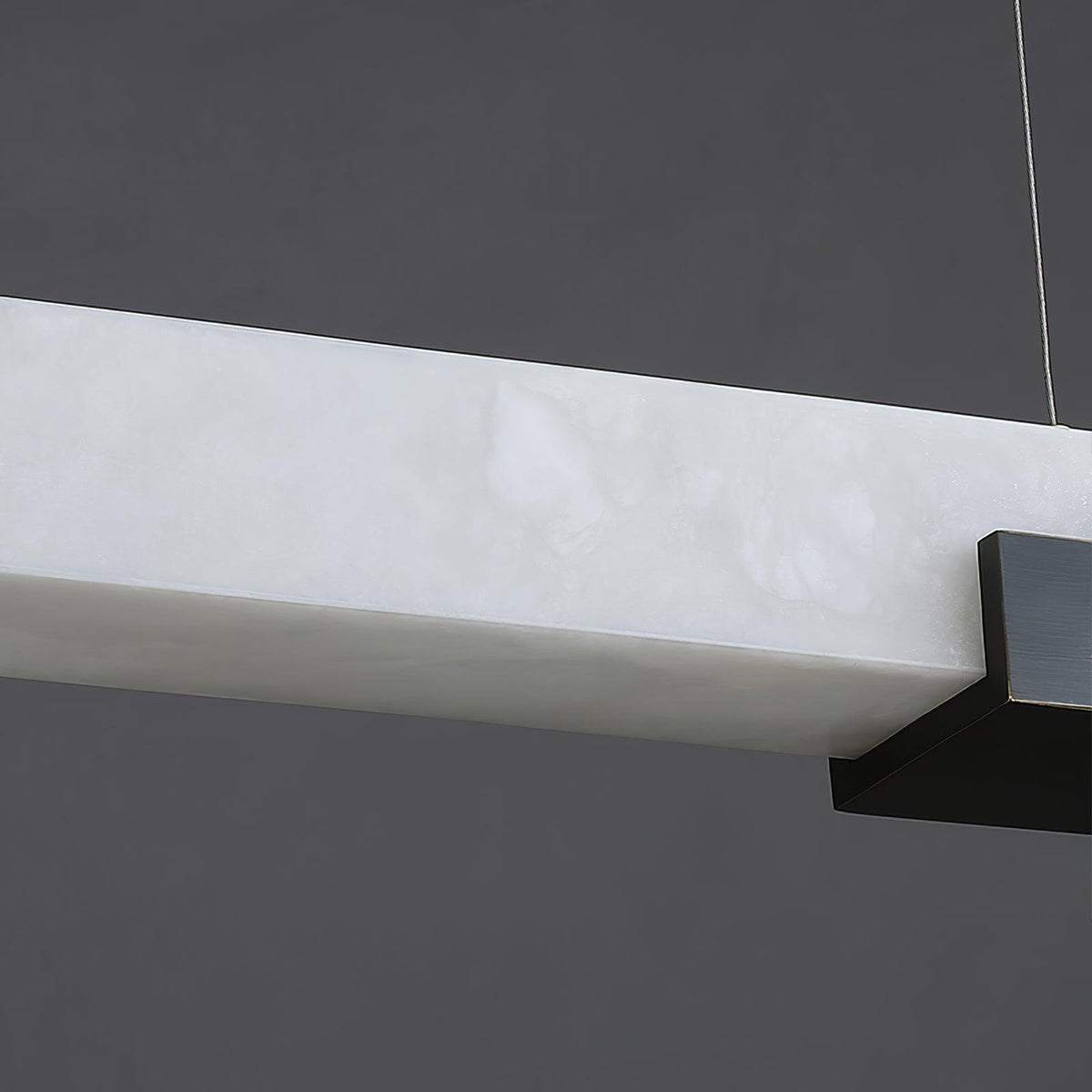 Mivel Minimalistische Alabaster-Pendelleuchte in linearer Form