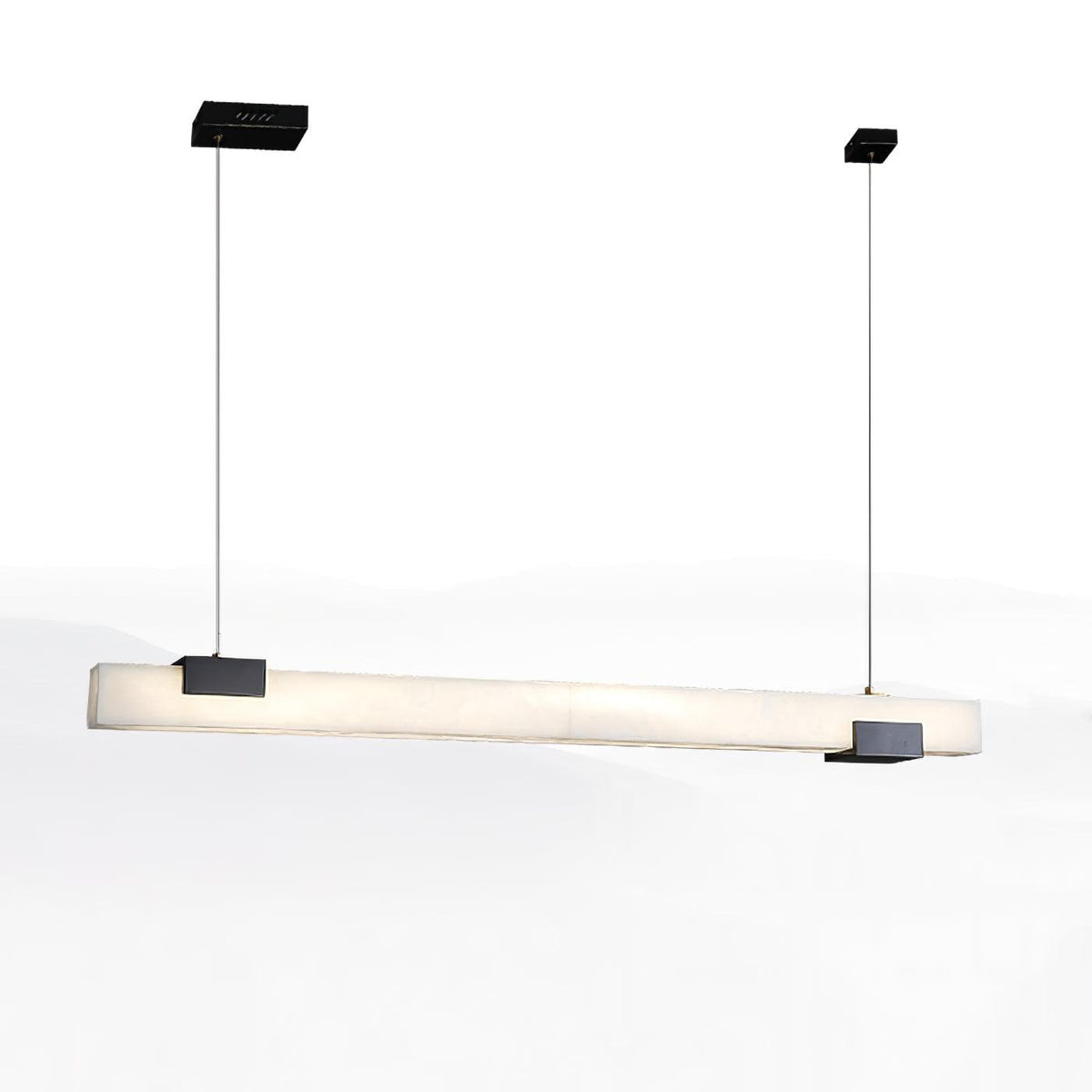 Mivel Minimalistische Alabaster-Pendelleuchte in linearer Form