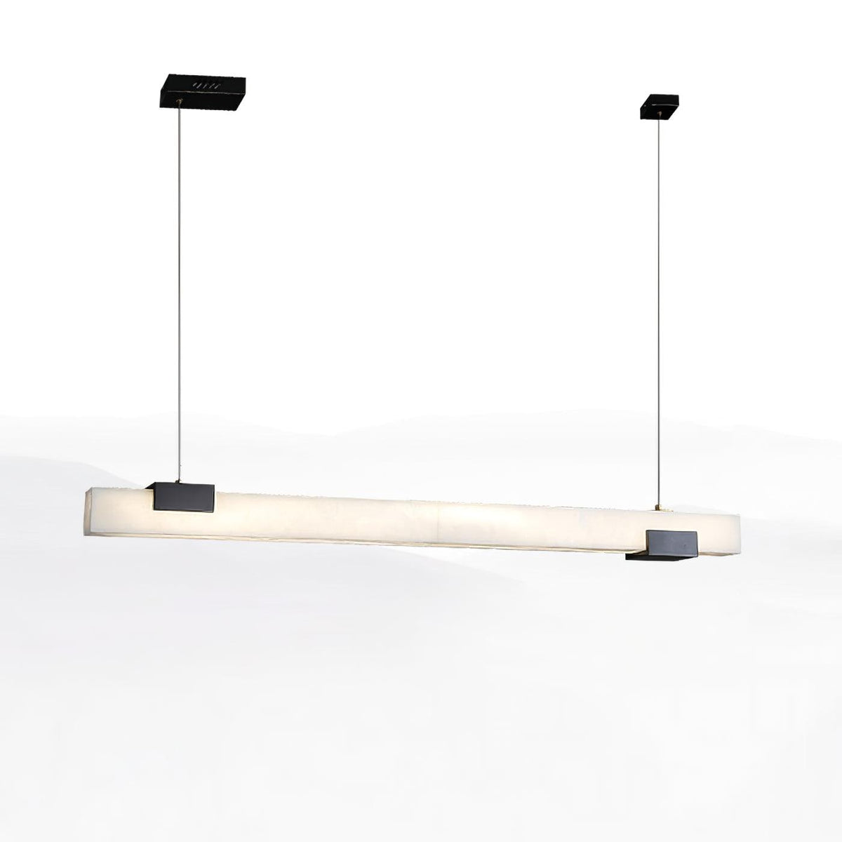 Mivel Minimalistische Alabaster-Pendelleuchte in linearer Form