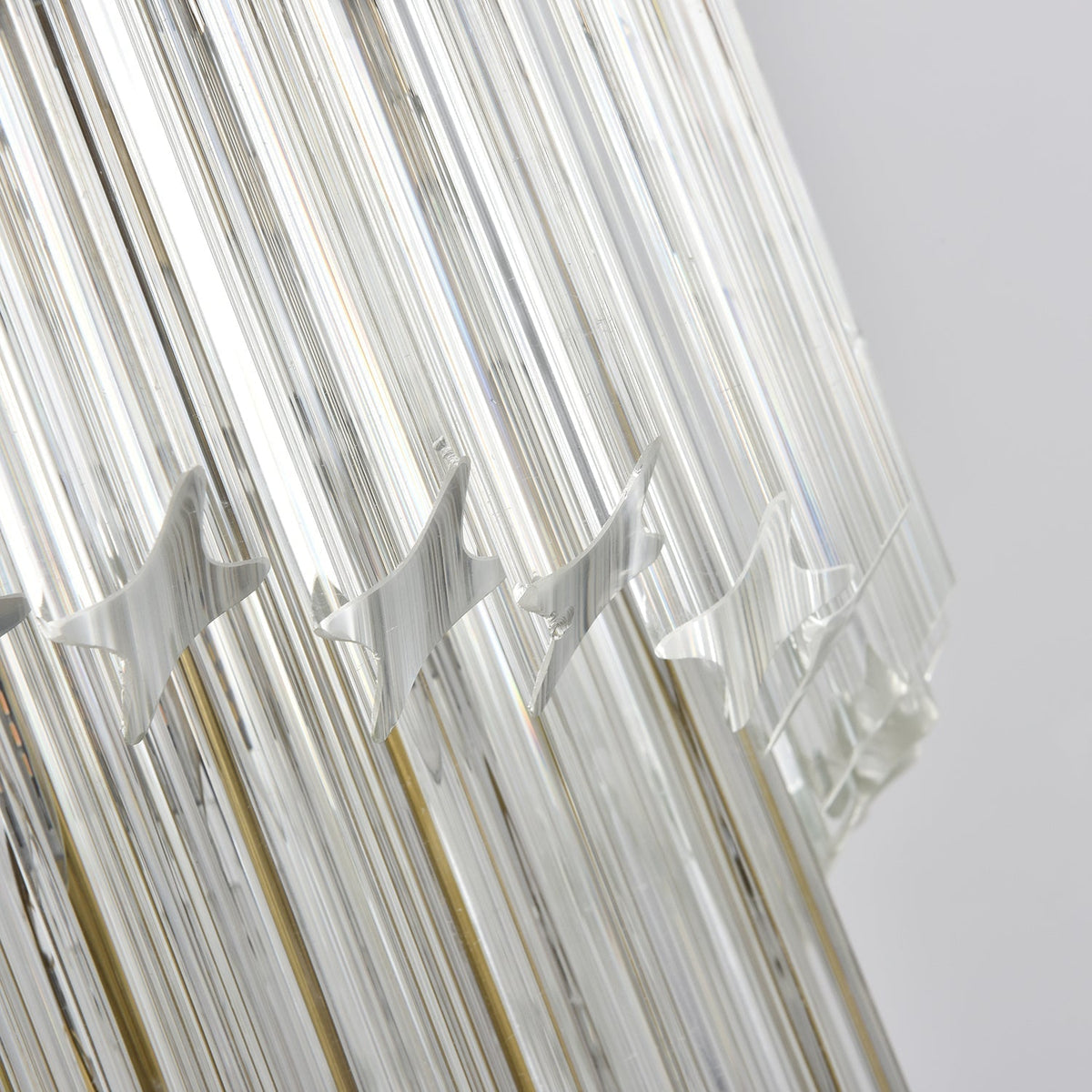 Paisley Kronleuchter aus transparentem Glas in Spiralform
