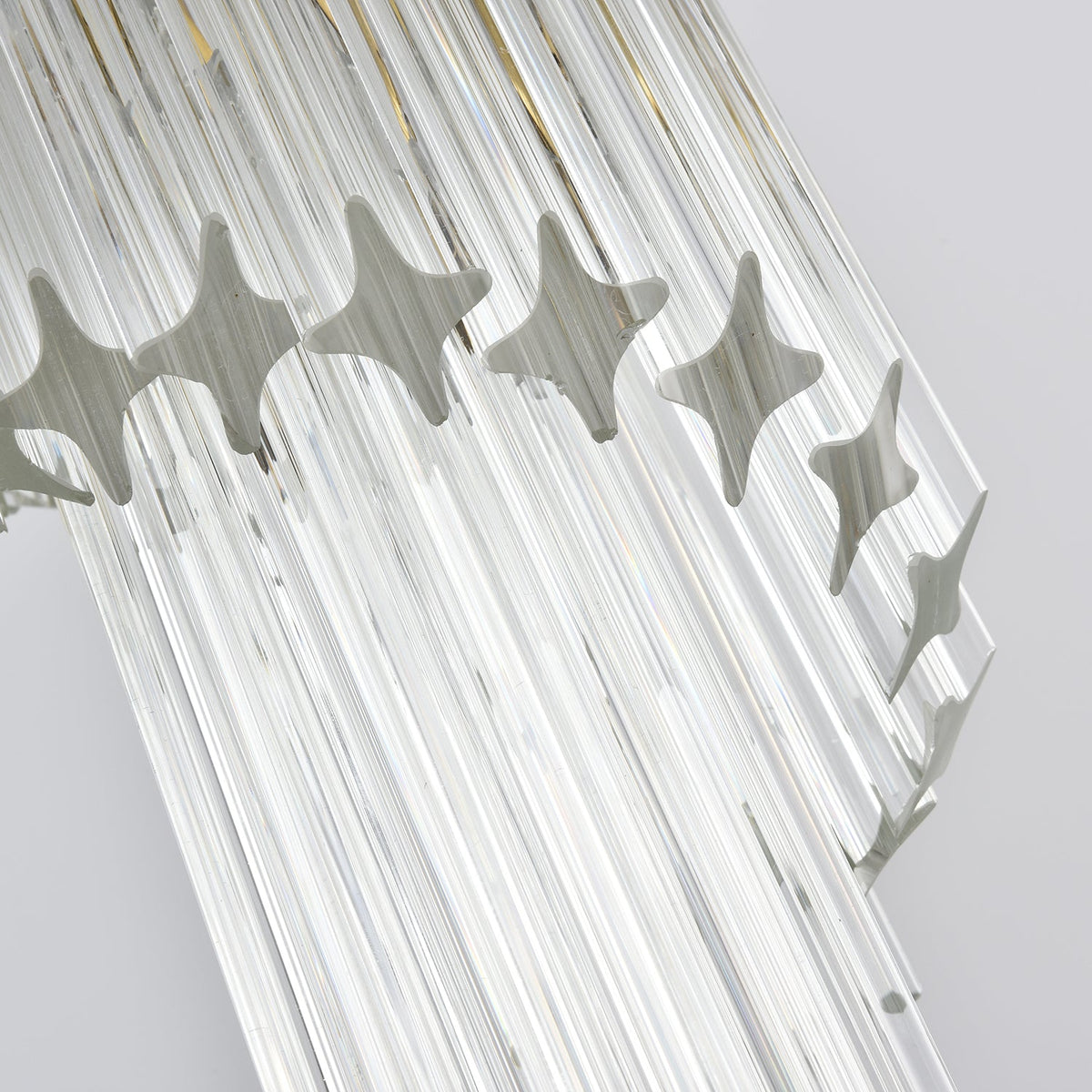 Paisley Kronleuchter aus transparentem Glas in Spiralform