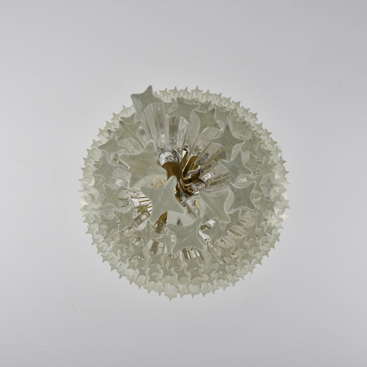 Paisley Kronleuchter aus transparentem Glas in Spiralform