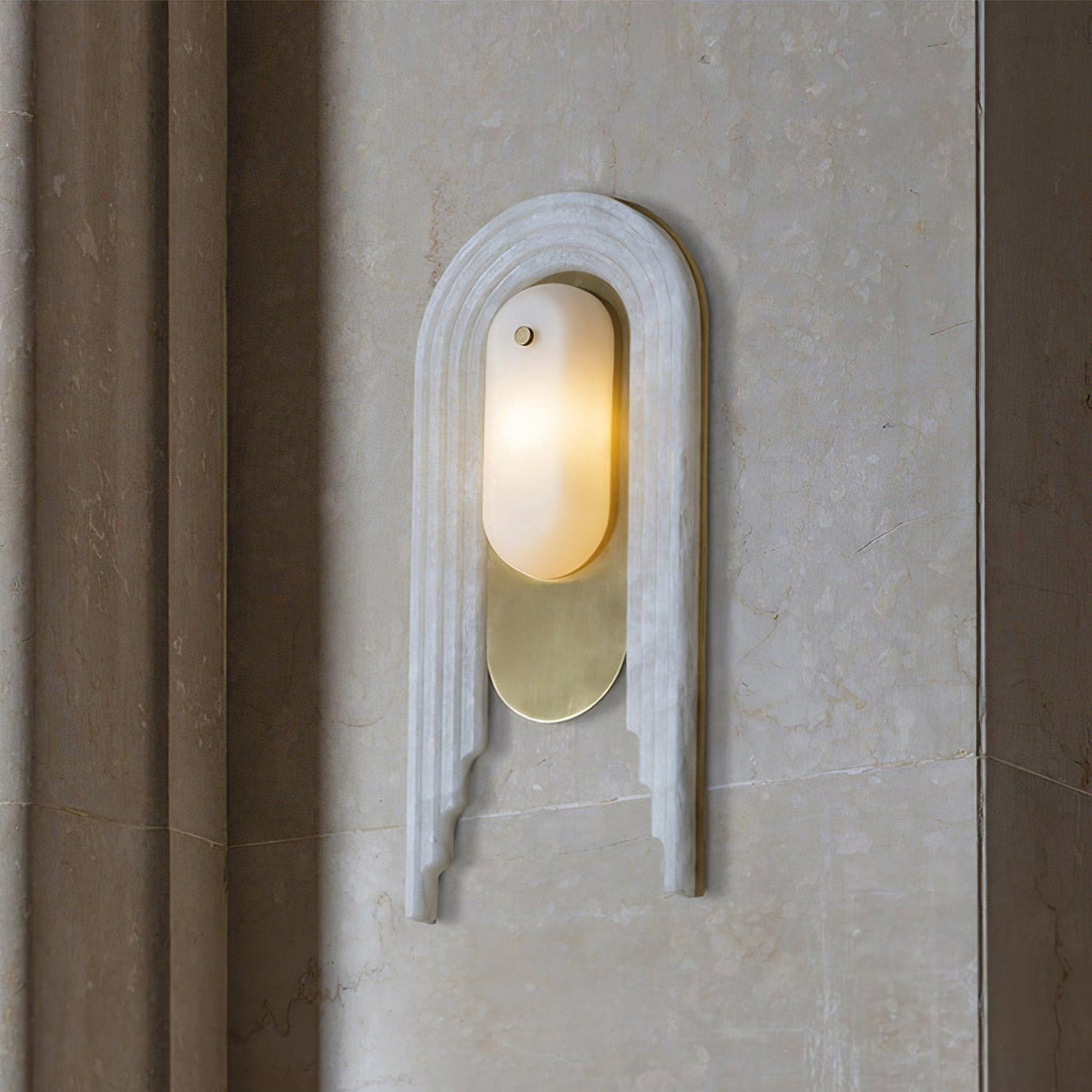 Sytalion Arch Alabaster Wandleuchte