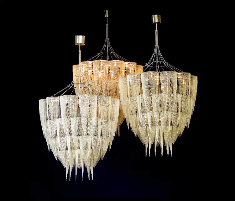 Fereraria Kronleuchter aus Aluminiumkette Cascade