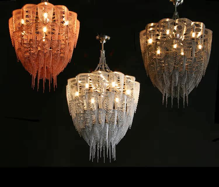 Fereraria Kronleuchter aus Aluminiumkette Cascade