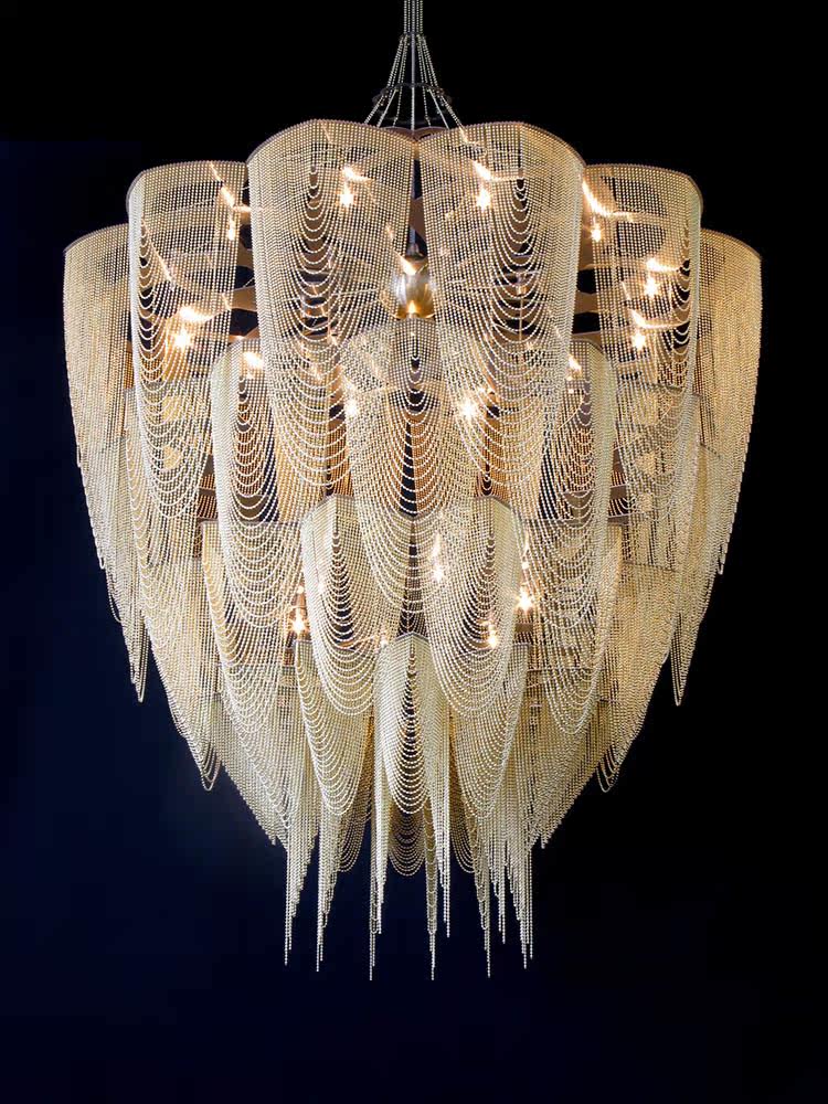 Fereraria Kronleuchter aus Aluminiumkette Cascade