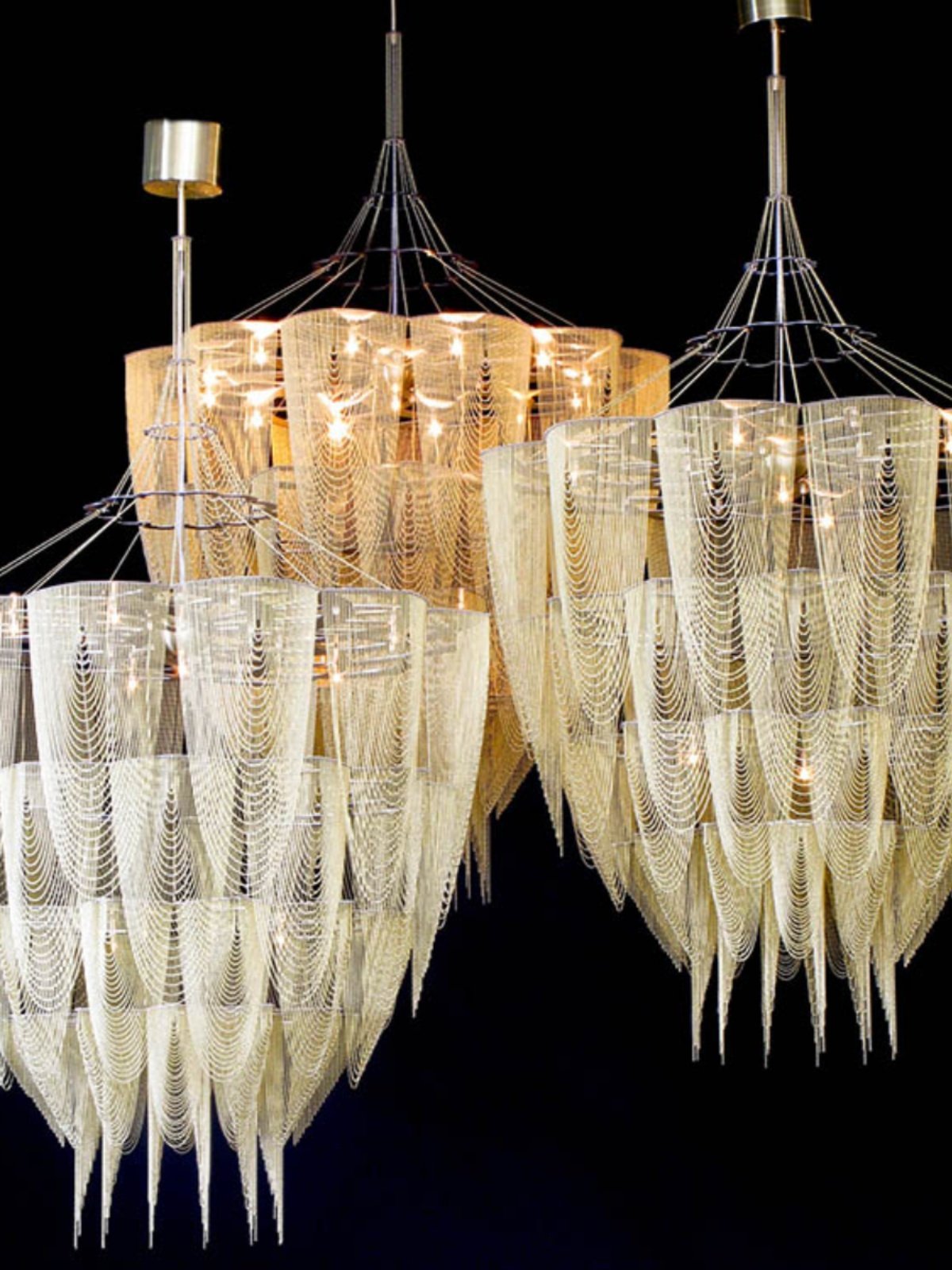 Fereraria Kronleuchter aus Aluminiumkette Cascade