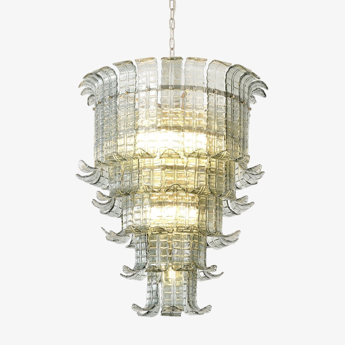 Yisk Kronleuchter Cascade Murano-Glas gestuft Vintage