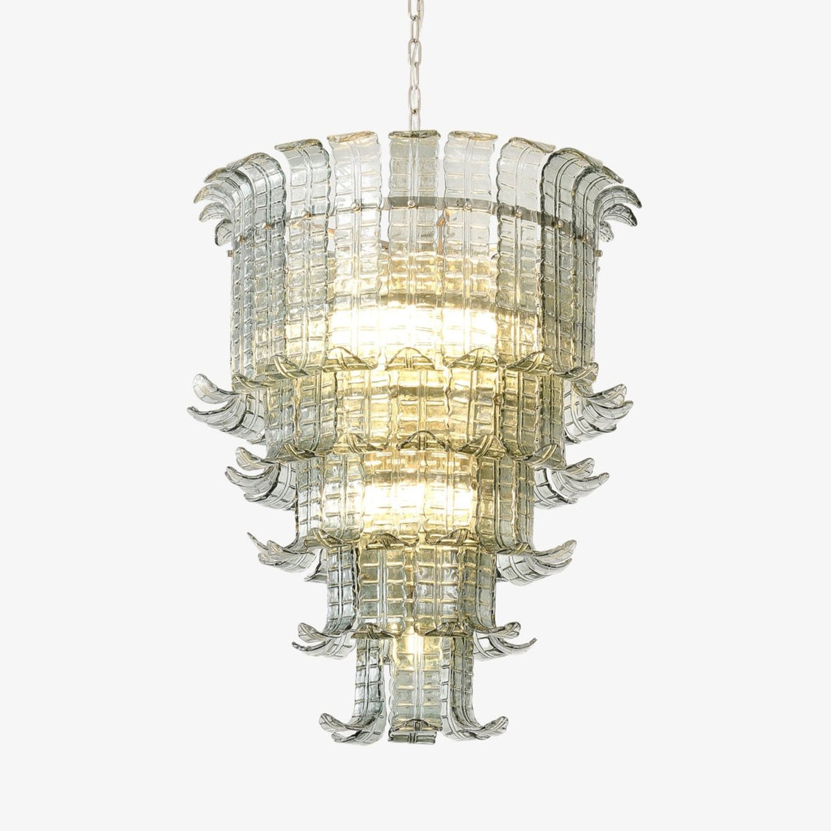 Yisk Kronleuchter Cascade Murano-Glas gestuft Vintage