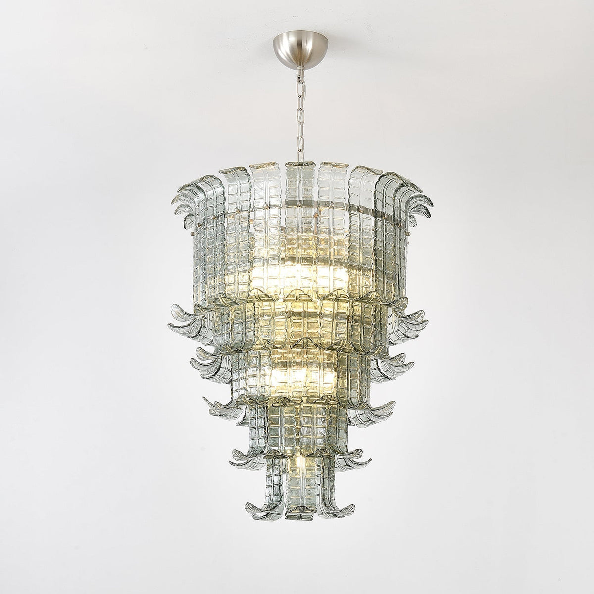 Yisk Kronleuchter Cascade Murano-Glas gestuft Vintage